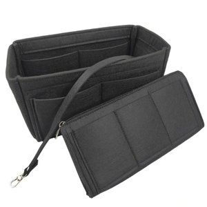 Insert/Organizer- SM- Designer Handbags/Totes -Black Style1